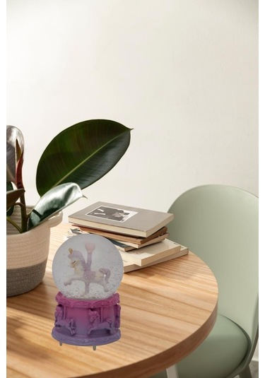 Nostaljik Kar Küresi Orta Boy Renk Değiştiren Led Lambalı Kar Küresi-10