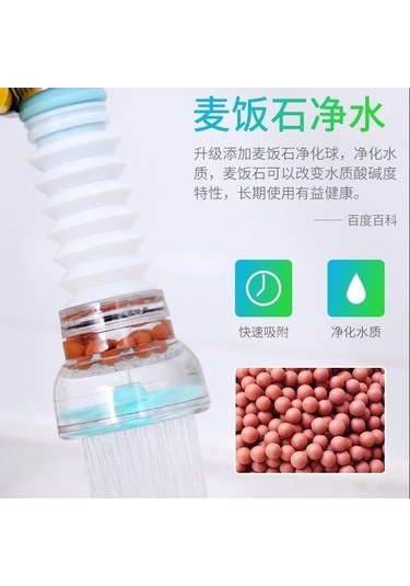 Ulzyvf Mutfak İçin Pratik Döner Su Arıtma Filtresi - Maifan Taşlı Su Tasarrufu Duş Başlığı Yeni Tasarım Diğer