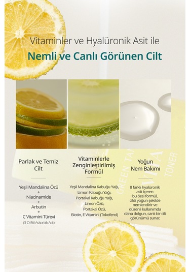 Cilde Aydınlık Ve Pürüzsüz Bir Görünüm Sunan Leke Karşıtı Tonik Goodal Green Tangerine Vita C Toner
