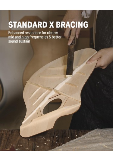 Donner Dag-1c Cutaway Akustik Gitar Seti Natural