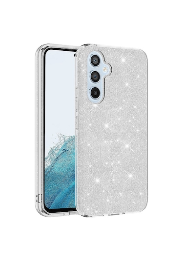 Samsung Galaxy Uyumlu A14 Kılıf Zore Parıltılı Simli Shining Silikon