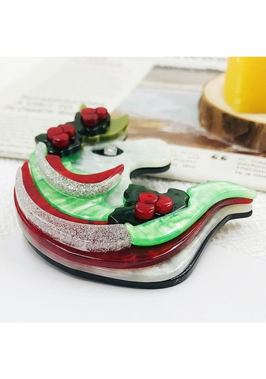 Blucome Sevimli Karikatür Hayvan Akrilik Broş Kadın Erkek Çanta Takım Elbise Yeni Yıl Hediyesi İçin Kırmızı