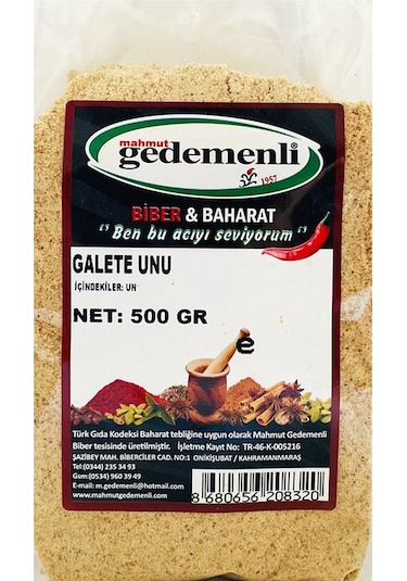 Mahmut Gedemenli Galeta Unu 500 G