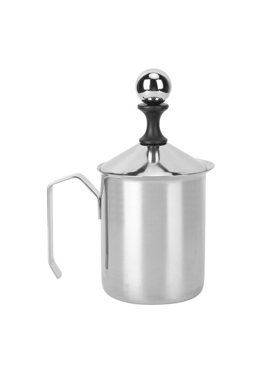 Maiyame 304 Paslanmaz Çelikten Manuel Süt Köpürtücü, Kolay Ve Hızlı Espresso Köpük Yapımı İçin Ergonomik Tasarım Gümüş