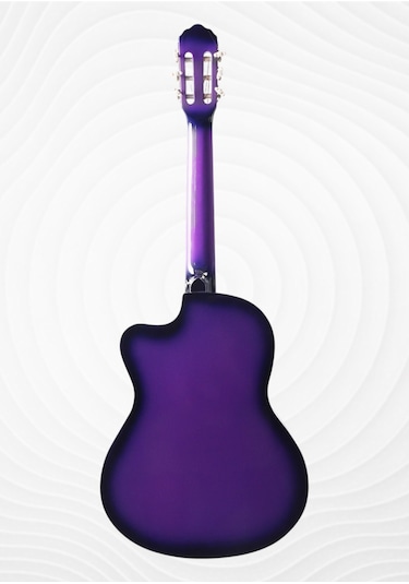 Cg-3901prs Klasik Gitar 4/4 Sap Ayarlı Kesik Kasa Full Set Mor