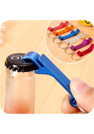 Sones 5 Adet Alüminyum Şarap Ayı Şişe Açacağı Halka Anahtarlık Anahtarlık, Rastgele Renk Teslimatı Diğer