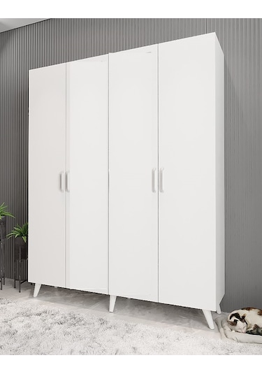 Sedef Portmanto Vestiyer -Beyaz - 180 cm