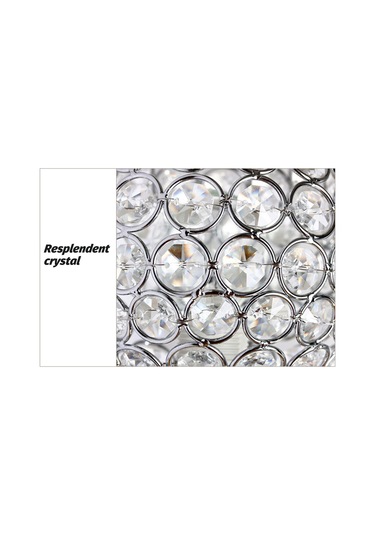 Padalink Gümüş Kristal Duvar Lambası - Metal Gövde, G9 Kaynaklı, Üç Renkli, Parlaklama Yok - Yatak Odası, Mutfak, Koridor Için 110v-130v Gümüş