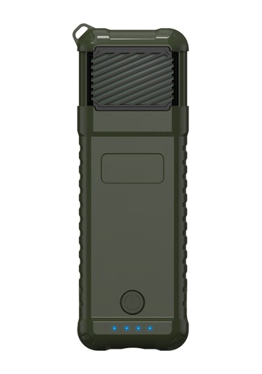 Springsun Taşınabilir Sivrisinek Kovucu - Çift Taraflı Isıtma, 5000mah Pil Ve Su Geçirmez Tasarım 110 Karakter Ordu Yeşili