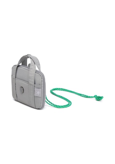 Smart Bags Mikro Poly Kumaş Askılı Mini Boy Kadın Cüzdanı 3346 Gri