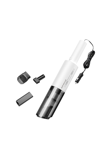 Gajeena 120w 6000pa Güçlü Emme, 2 Fırça Başlı, Yıkama Eliyor Hepa Filtreli, Mini Silindirik El Tipi Araç Ve Ev Süpürgesi Beyaz