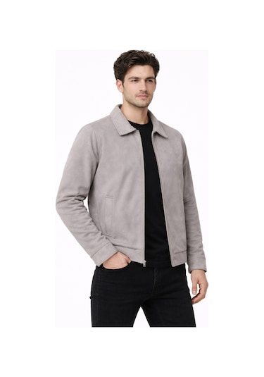 Dynamo Erkek Siyah Regular Fit Mevsimlik Süet Spor Mont Bgl-st05013 Açık Gri