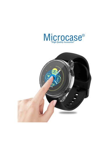 Samsung Uyumlu Watch Active 2 44 Mm Önü Kapalı Silikon Kılıf - Şeffaf