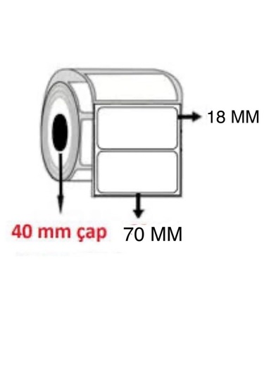 Boş Yapışkanlı Kuşe Barkod Etiketi 70mm X 18mm 1