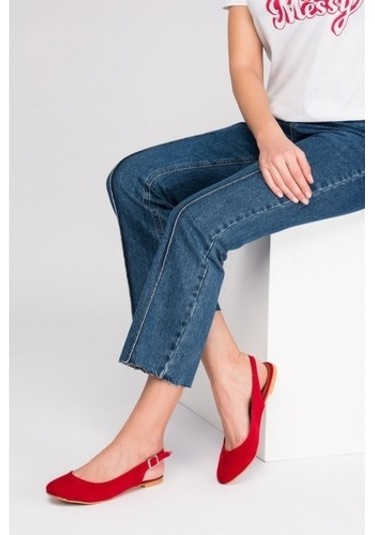 Fox Shoes Kırmızı Kadın Babet D726105202