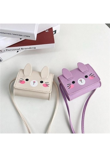 Dancemonkey Tavşan Sevimli Para Omuz Mini Küçük Küçük Kız Karikatür Cüzdanı Crossbody Çocuklar Çocuk Çantası Çanta Çanta Bozuk Beyaz Bebek Aksesuarları Uo Beyaz