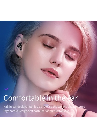 Xindoker Siyah A6 Tws Bluetooth 5.0 Kulaklık: Spor İçin Minik İç Kulaklıklı, Stereo Ses, Gürültü Azaltma Ve Şarj Kutusu Kırmızı - Siyah