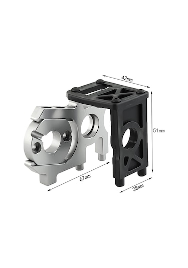 Youtek Kyosho Mp10 Hsp Hobao Fs İçin Metal-plastik Motor Tutucu, 1/8 Rc Araba Offroad Kamyon Nitro Değişken Vitesli Brushless Motor Montaj Seti