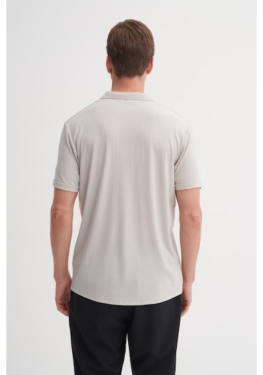 Cazador Erkek Regular Fit Örme Kısa Kol Gömlek 20410 A.gri