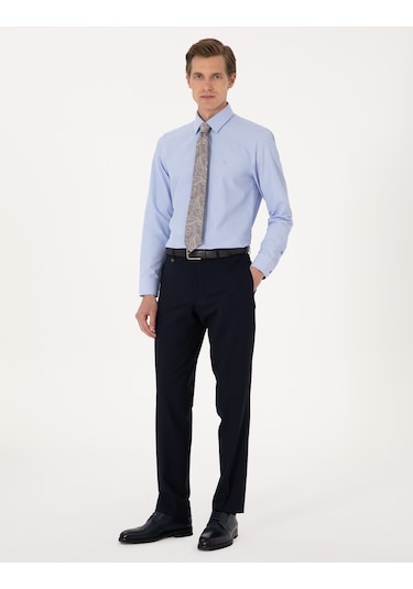 Pierre Cardin Erkek Mavi Gömlek Basic 50316734-vr036 Mavi