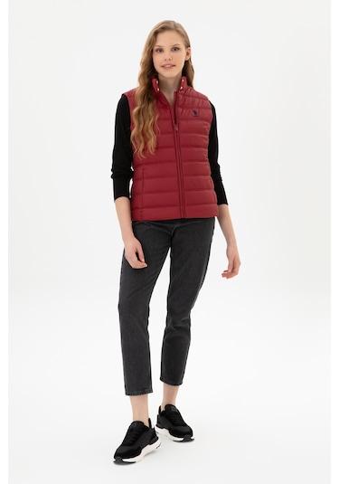 U.s. Polo Assn. Kadın Bordo Yelek Dokuma 50311989-vr014 Bordo