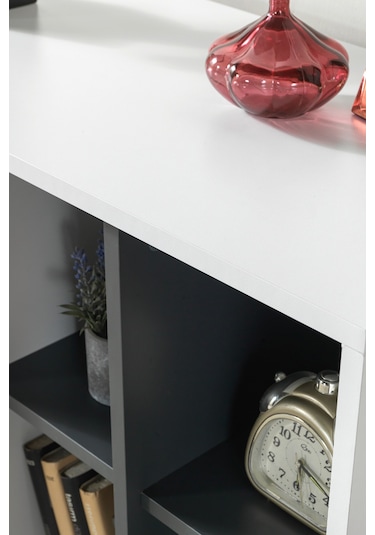 4112 Şile Metal Ayaklı Metal Kulplu 100 Cm Konsol - Tv Ünitesi - Yemek Odası - Kahve Köşesi Beyaz