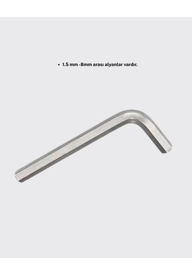 9 Parça Alyan Anahtar Seti Isıl İşlem Görmüş Dayanıklı Çelik