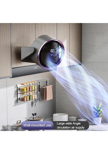 Gajeena Usb Desteğiyle 5 Hızlı, Sessiz Ve Taşınabilir Modern Mini Fan - Gri - Duvar Veya Masaüstü Kullanıma Uygun