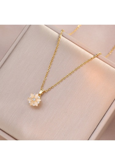 Bayan Kolye: Moda Estetiği Titanyum Çelik Kolye No.196 Çok REnkli