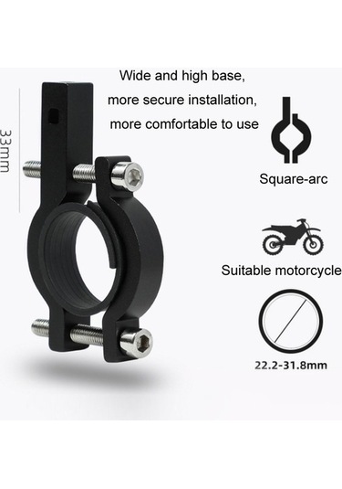 Ebitda Alüminyum Motosiklet Bisiklet Telefon Tutucu, Mavi, Navigasyon Destekli, Çap 22-32mm Mavi