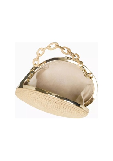 Simkhai Bridget Oyster Shell Raffia Metal El Çantası, Simkhai, Yaz Şıklığı Bej