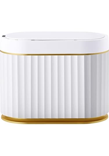 Qian Akıllı Çöp Kutusu - 5l Büyük Kapasiteli Mühür Kilit Kokusu Beyaz