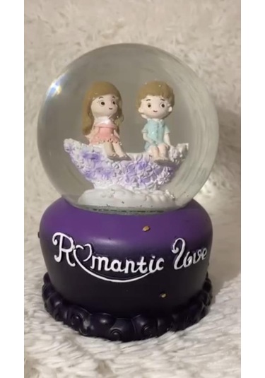 Nostaljik Kar Küresi Orta Boy Renk Değiştiren Led Lambalı Kar Küresi-6