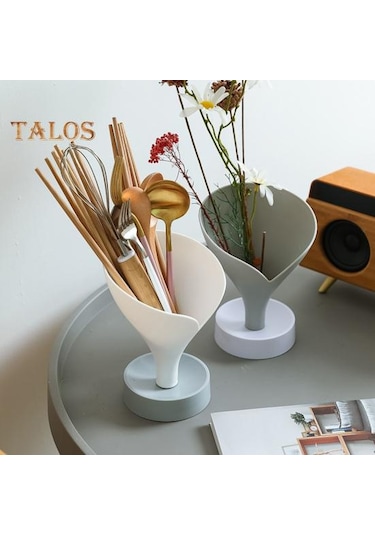 Beyaz Talos Plastik Huni Chopstick Drenaj Raf Meyve Sebze Süzgeç Raf Mutfak Dekor