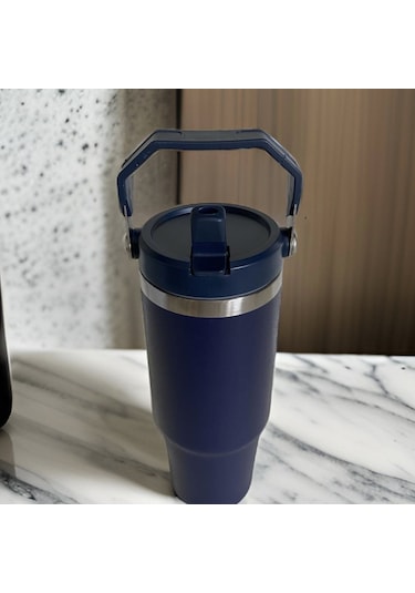 Prettify Çift Duvar Yalıtımlı Paslanmaz Çelik Pipetli Termos 0.89 L