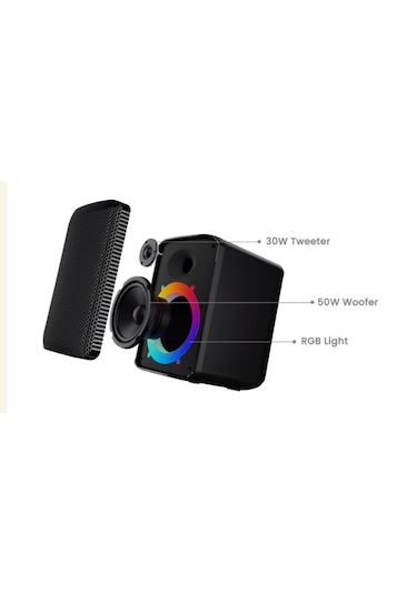 Hifuture Event Bluetooth 80w Rgb Ipx4 Taşınabilir Parti Hoparlörü