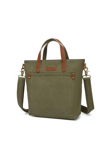 Kanvas Kumaş Kadın Çantası Elden Tutmalı Smart Bags 1328 Haki
