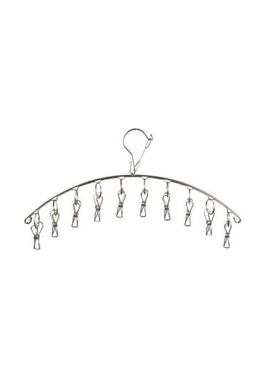 Ulzyvf 10'lu Paslanmaz Çelik Çamaşır Askısı - İç Çamaşır, Çorap, Bebek Kıyafetleri İçin Dayanıklı Gümüş Gümüş