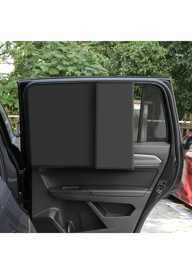 Hightower 4 Adet Evrensel Manyetik Araç Yan Cam Perdesi Gümüş Siyah Termal Yalıtım