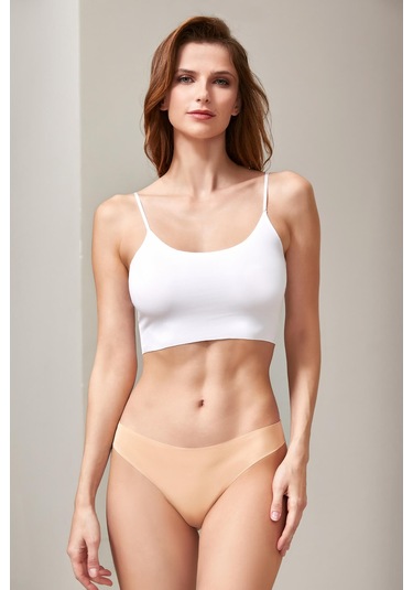 Berrak 5'li Lazer Kesim Kadın Bikini Külot Ten