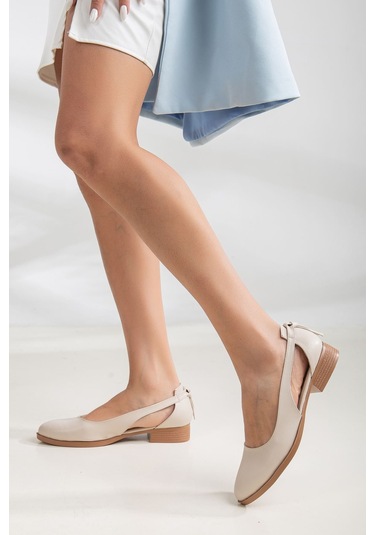 Volpen Cilt Kısa Topuk Ayakkabı Mint Yeşil Bej