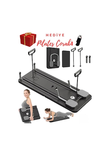 Egzersiz Aleti Pilates Reformer, Ev Tipi Pilates İstasyonu, Siyah