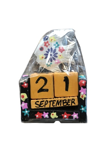 Dekoratif Afrika Masaüstü Takvim Baykuş Ahşap