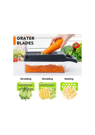 Çok Fonksiyonlu Sebze Dilimleme Kesici Öğütücüler Sepeti Ile 1 Parça