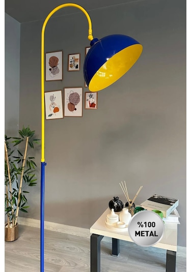 Legend Lambader Hareketli Başlık Modern Dekoratif Metal Oturma Odası Çalışma Odası Lambası Lacivert