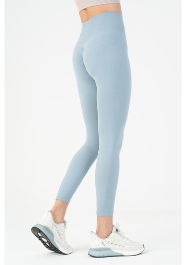 Maraton Active Slimfit Kadın Koşu Sisli Mavi Tayt 812096 Mavi