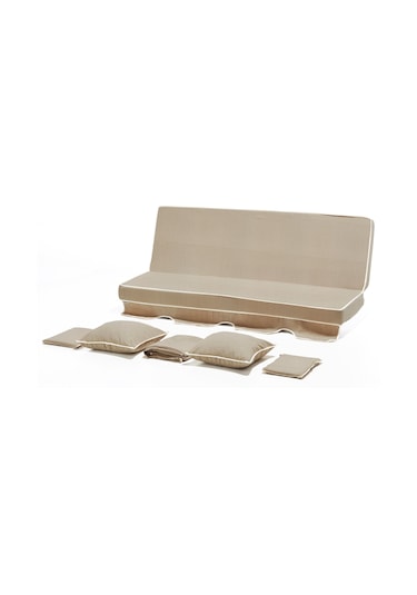 Salıncak Minder Takımı 3 Kişilik Süngerli - Panayır Krem Krem