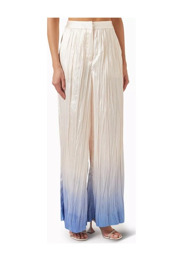 Acler Tifty Ombré Pantolon, Geniş Paça, Pearl Renk Krem