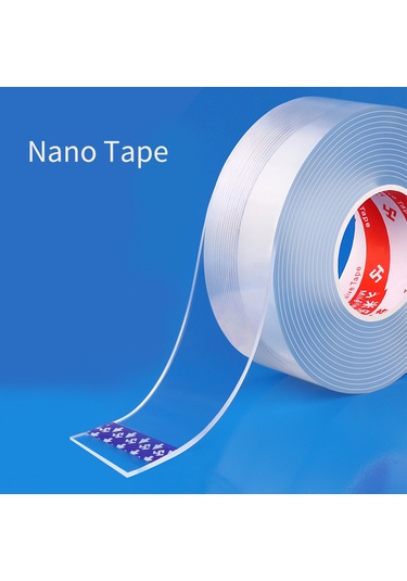 Dofolink 1.5mm Kalınlıkta Yıkama Uygun Sıfır Izgara Araçlı İki Yönlü Nano Bant 3cm X 5m 1 Adet 1