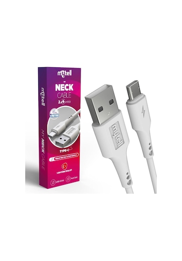Mytell MY-DK107 Type-C Data Kablosu 1 M My Neck Beyaz